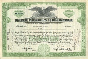 United Founders Corporation - Stock Certificate